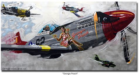 Custom Ww2 Aircraft Pin Up And Nose Art By Michael Bryan