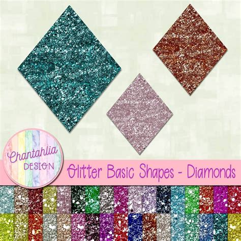 Glitter Basic Shapes Diamonds Chantahlia Design