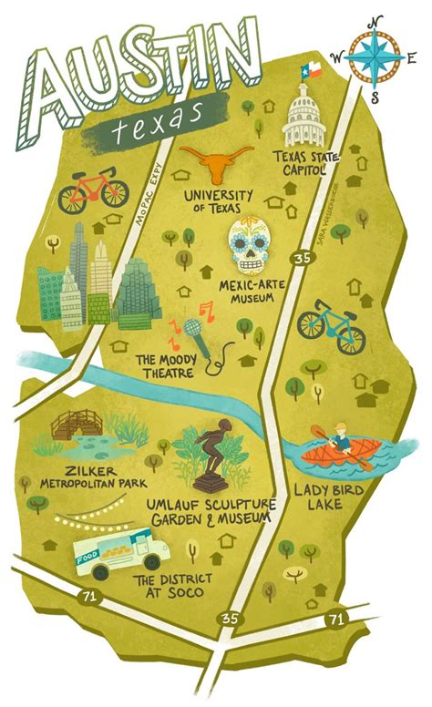 Sara Wasserboehr Map Of Austin Texas Austin Travel Texas Travel