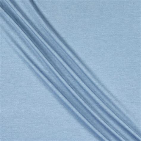 Telio Stretch Bamboo Rayon Jersey Knit Blue Chalk Fabric By The Yard