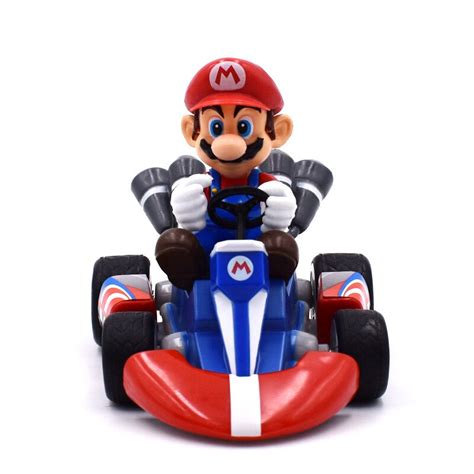 Super Mario Bros Kart Pull Back Car Figures 13cm Japan Anime Mario Pvc