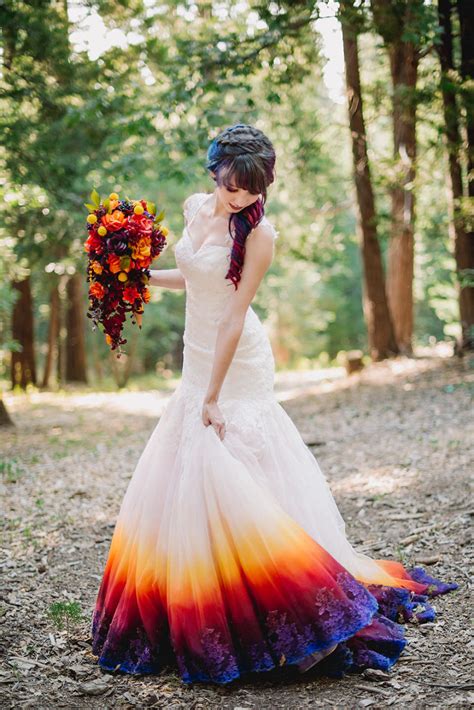 Artist Starts Creating Colorful Wedding Dresses After Her Fire