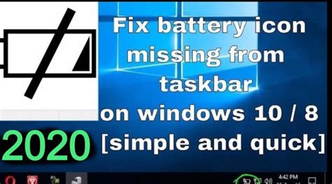 How To Fix Battery Icon Not Showing In Taskbar Windows 10