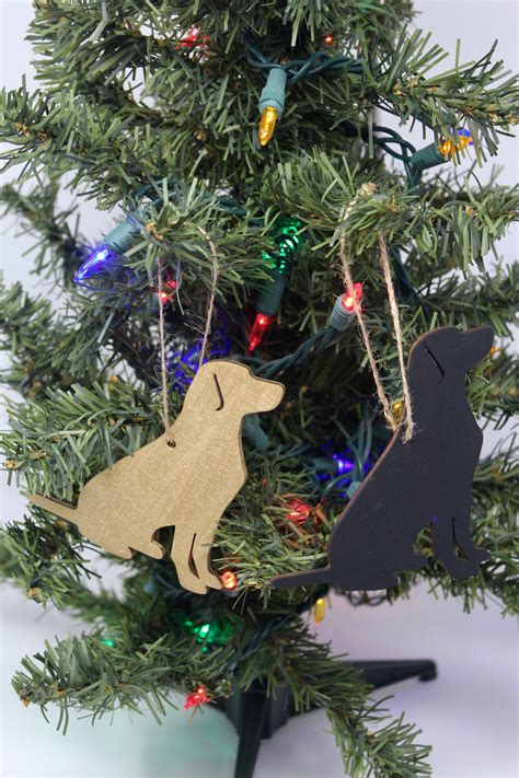 Dog Ornament, Black Lab, Acrylic Ornament, NC Ornament, Wood Slice Ornament, Family Ornament in ...