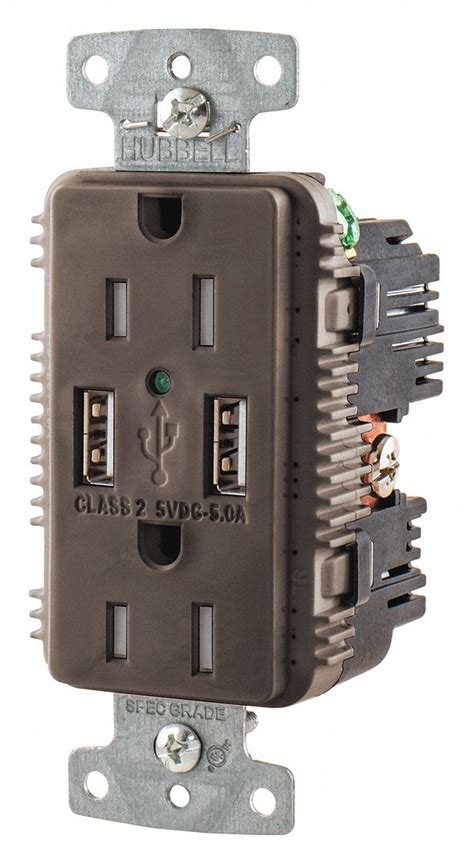 Hubbell Wiring Device Kellems 15a Commercial Usb Charger Receptacle