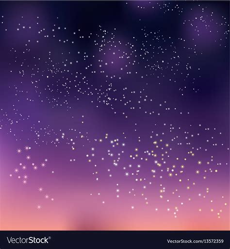 Night Sky Stars Concept For Background Simple Vector Image