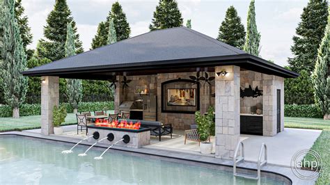 Modern Pool House Plan Marisol