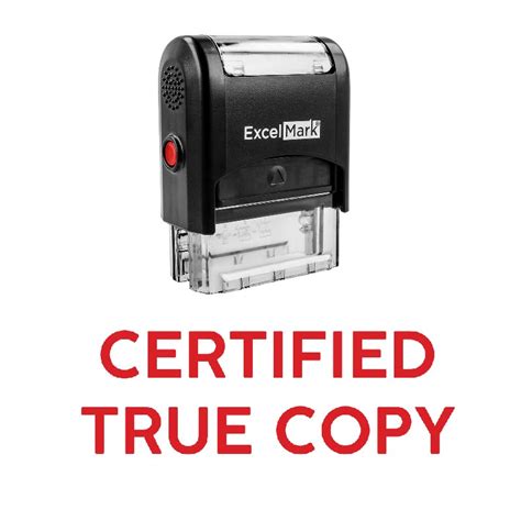 Certified True Copy Stamp Excelmark