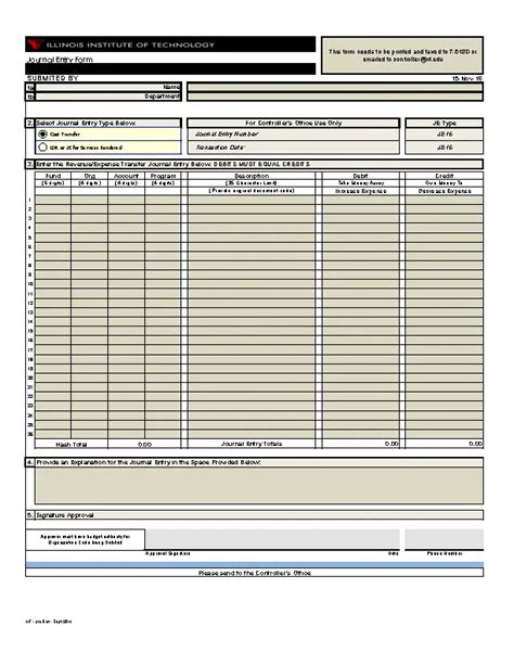 Journal Entry Template Excel Pdfsimpli