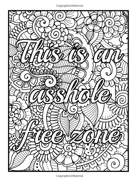 Swear Word Coloring Pages Free Printable