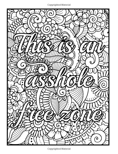 Free Printable Swearing Coloring Pages For Adults