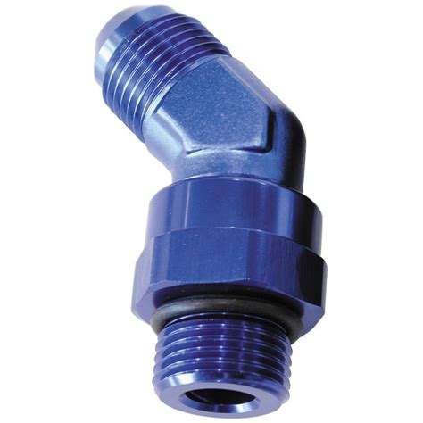 Aeroflow 45 Orb Swivel To Male Flare Adapter 16 To 16 Blue Af945 16