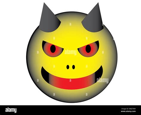 Yellow Devil Face Stock Photo Alamy
