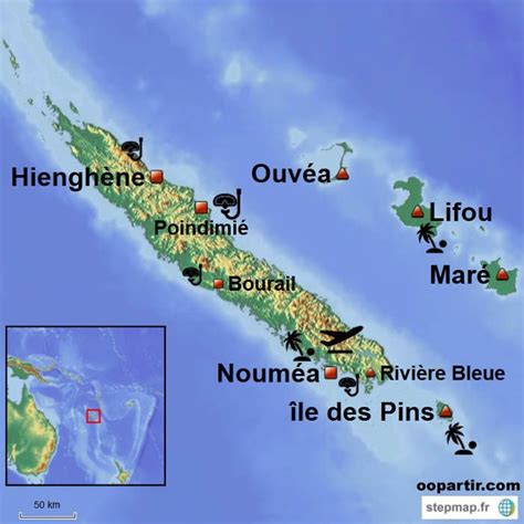 Sauter à la navigation sauter à la recherche. Nouvelle Caledonie - Carte touristique Nouvelle-Calédonie ...