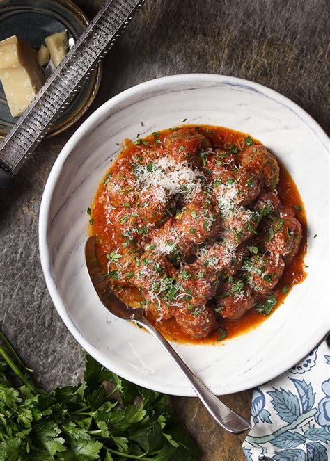 The Best Italian Meatballs Authentic And Homemade Just A Little Bit