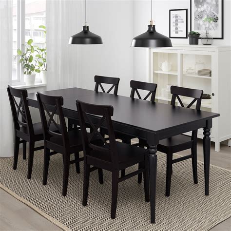 Ingatorp Extendable Table Black Length 61 Ikea Dining Table