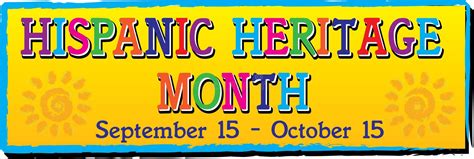 Colorful Hispanic Heritage Month Banner Stock Illustration