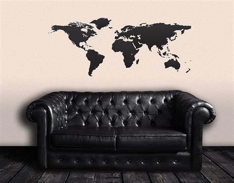 Vinyl Wall Art Decal Sticker World Map 131