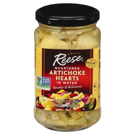 Reese 321790 12 Oz Quartered Artichokes In Glass Pack Of 12
