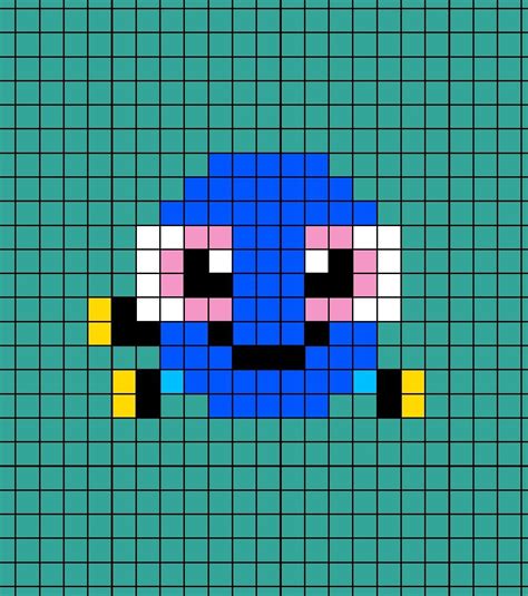 Baby Dory Pixel Art Pixel Art Easy Pixel Art Minecraft Pixel Art