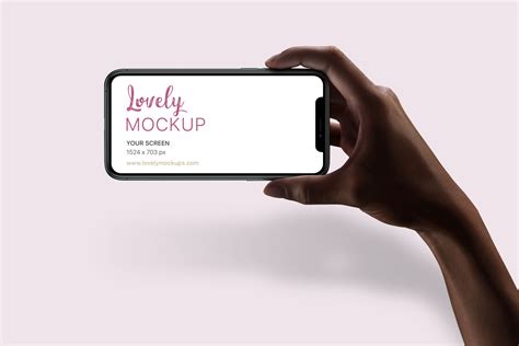 Iphone 11 Pro Mockup In Landscape Mode In Womans Hands Lovely Mockups