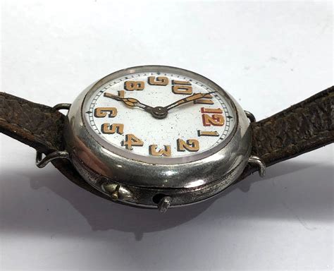 Original Gents Ww1 Trench Watch With Watch Protector Patent No 20696