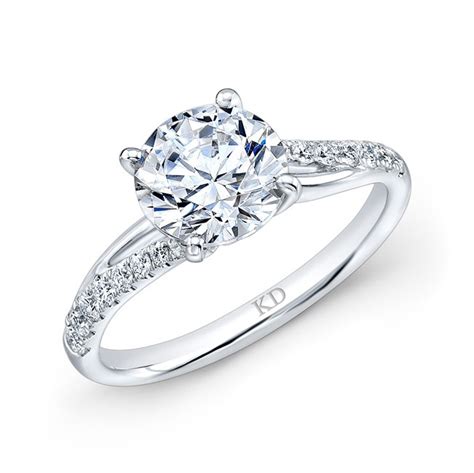 White Gold Contemporary Diamond Engagement Ring Bridal