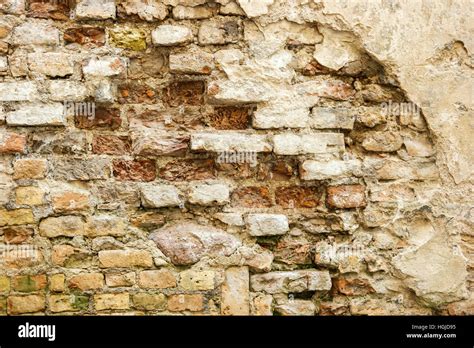 Damaged Brick Wall Stock Photo Alamy