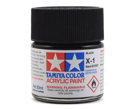 Tamiya X 1 Black Gloss Finish Acrylic Paint 23ml Tam81001 Hobbytown