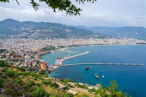View Of Alanya And Kyzil Kule From The Alanya Fortress Turkey