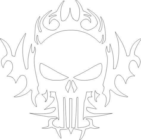 Punisher Tribal Skull