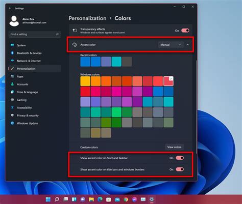 Windows 11 Color Scheme