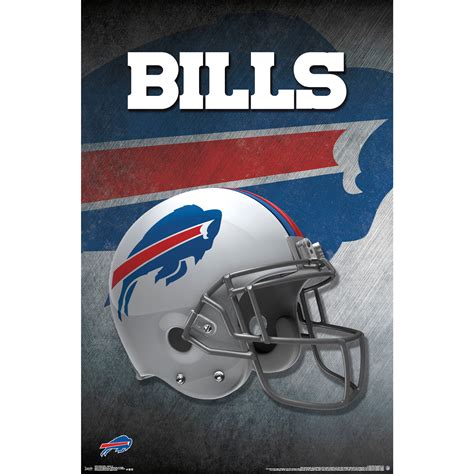 The blue pants remained through 1985. Buffalo Bills Helmet 22'' x 34'' Logo Poster - No Size ...