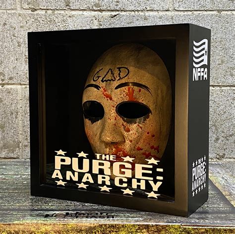 The Purge Anarchy Movie God Mask Prop Display Shadow Box Frame Etsy