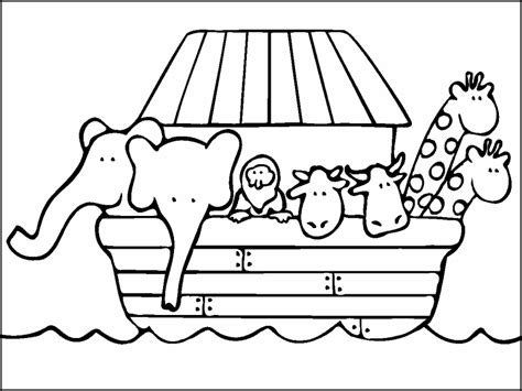 Cute Noahs Ark Coloring Page Coloring Pages 4 U