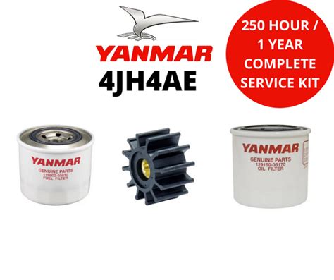 Yanmar 4jh4ae Complete 250 Hour Service Kit