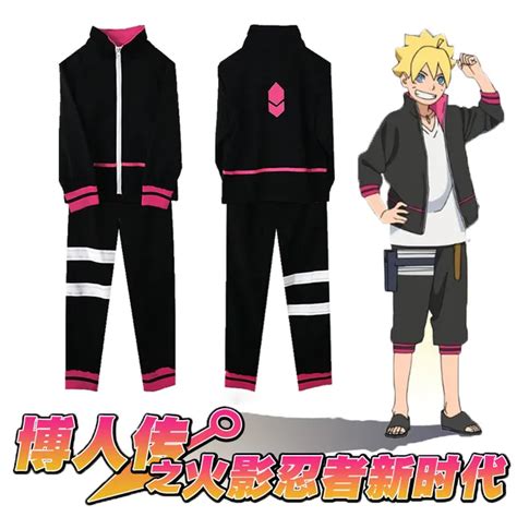 Anime Naruto Uzumaki Boruto Cosplay Costume Full Set Boruto Uniform