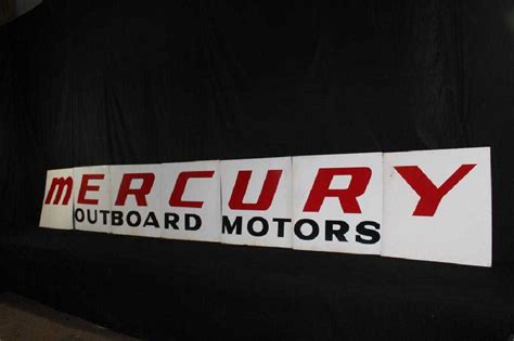 Large 7 Piece Mercury Outboard Motors Sign