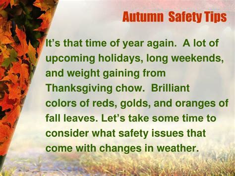 Ppt Fall Safety Tips Powerpoint Presentation Id1782221
