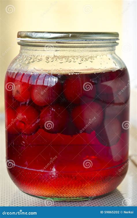 Homemade Red Cherry Compote Stock Photo Image Of Closeup Eating