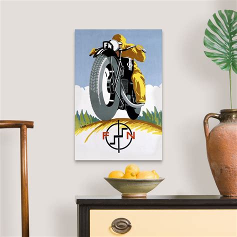 Fn Motorcycle 1925 Vintage Poster Canvas Art Print Ebay