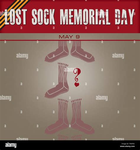 Poster for Lost Sock Memorial Day. Vector illustration Stock Vector