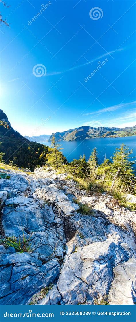 Traunsee Traunstein Mountain Salzkammergut Panorama View