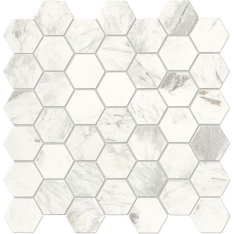 Daltile Raine 2 In Hexagon Mosaic Honed Stratus White M017 Floorzz