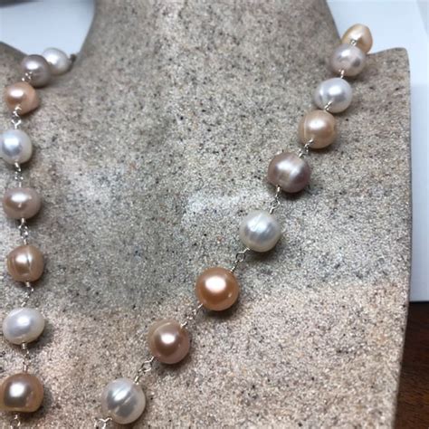 Peach Pearl Jewelry Etsy