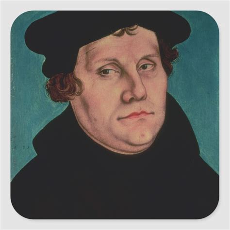 Portrait Of Martin Luther 1529 Square Sticker