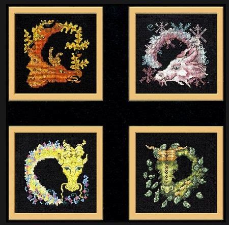 Eva rosenstand products, counted cross stitch, stitching charts, free cross stitch patterns. Seasonal Dragons by Sherrie Stepp-Aweau for Cross My Heart ...