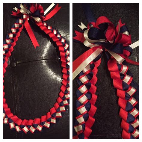 Ribbon Lei Tri Color Braided Lei Graduation Leis Diy Ribbons