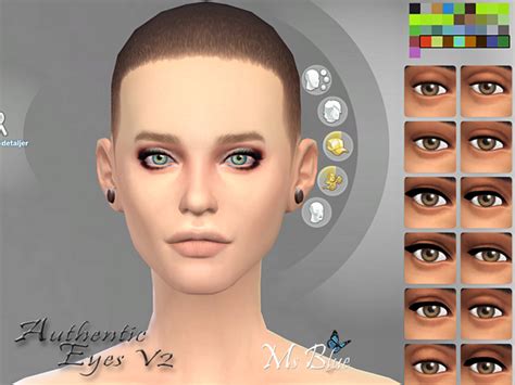 Authentic Eyes V2 By Ms Blue Sims 4 Eyes