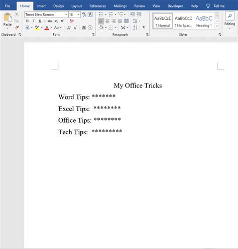 Microsoft Word 2016 Funny Tricks Tutorial My Microsoft Office Tips